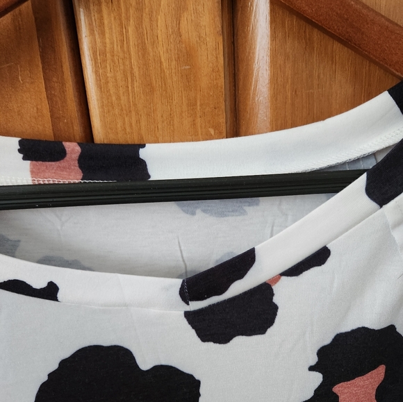 NEW! White Leopard Print Casual Loose Long Sleeve Top - Picture 12 of 14